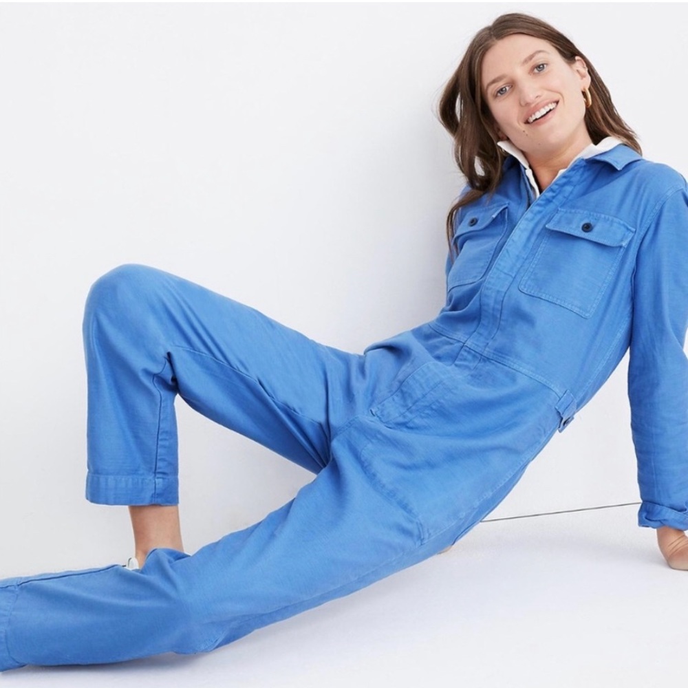 Madewell zip-front coveralls NWT
